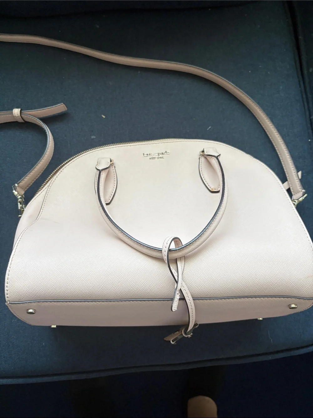 kate spade Pale Pink Dome Satchel with Crossbody Strap